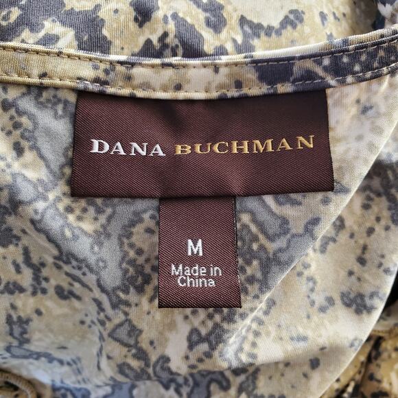 Dana Buchman Women's Snakeskin Print Ruched Top Size M - Picture 6 of 8